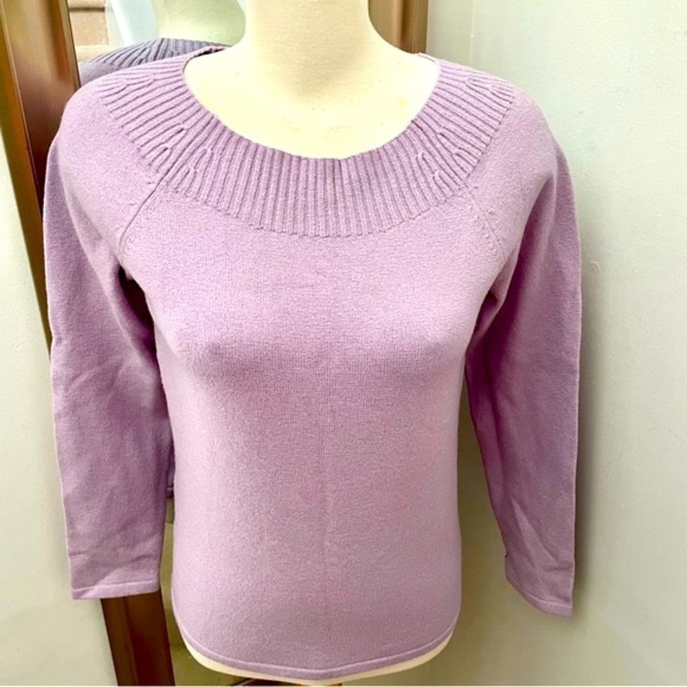 NWT purple Ann Taylor merino wool sweater.